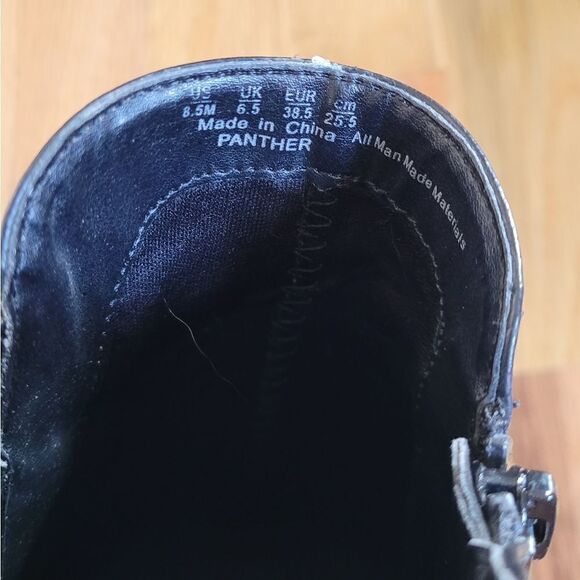 Fergalicious Fergie Panther Black High Heel Booties 8.5 - Picture 7 of 9